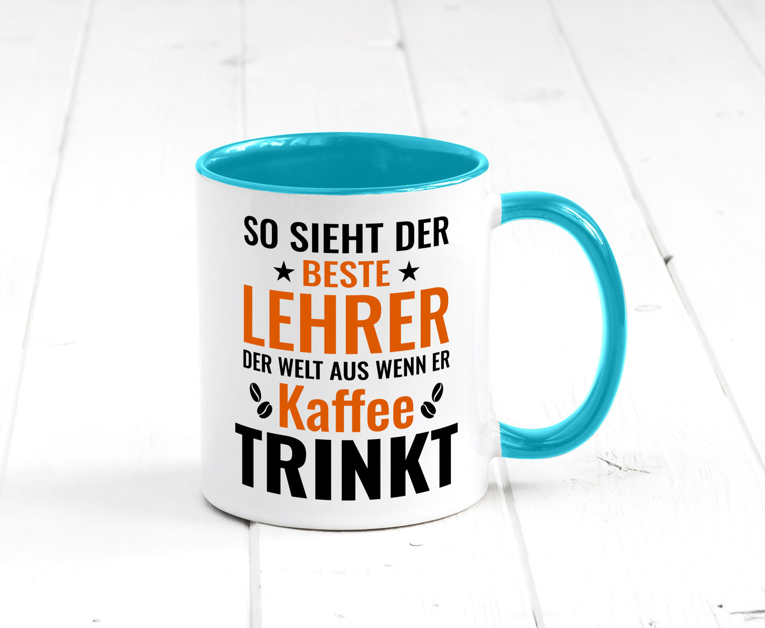 Kaffee trinkt: Lehrer | Schule Beruf Schüler Geschenk Arbeit Kollegen Büro
