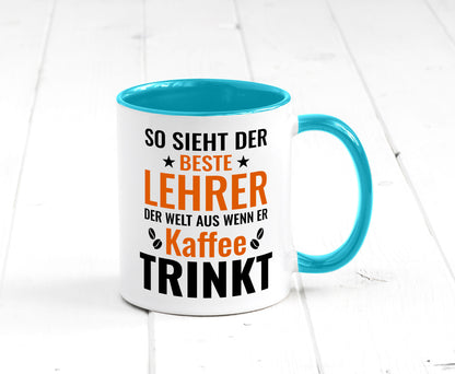 Kaffee trinkt: Lehrer | Schule Beruf Schüler Geschenk Arbeit Kollegen Büro