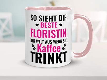 Kaffee trinkt: Floristin | Blumen Verkäuferin lustiger Spruch Geschenk Humor