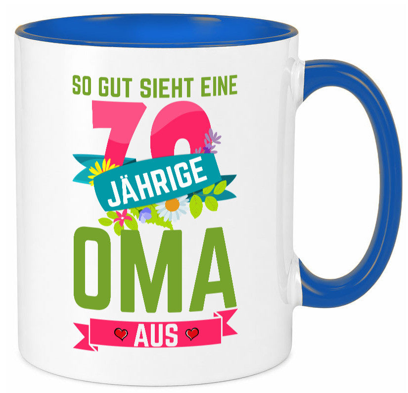 70. Geburtstag | 70 Jährige Oma Großmutter Geschenkidee Familie Humor Tasse