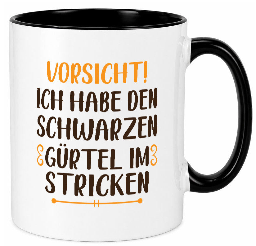Schwarzen Gürtel im Stricken | Stricknadel lustiger Spruch Geschenk Humor