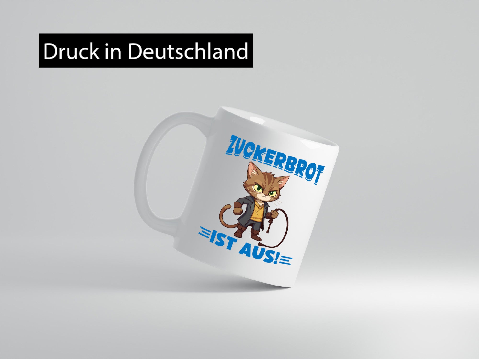Zuckerbrot ist aus | Katze mit Peitsche Geschenk Tierliebhaber Humor lustiger