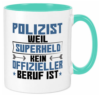Superheld Polizist | Polizei lustiger Spruch Geschenk Humor Geschenkidee Tasse