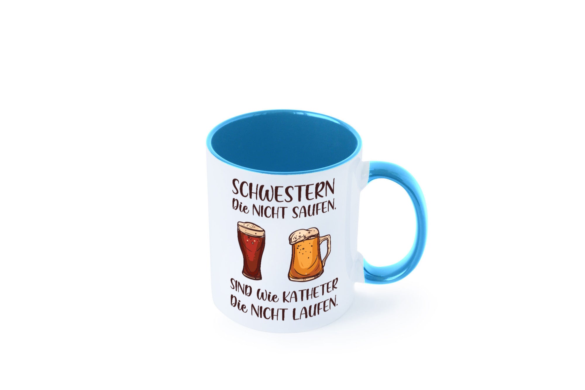 Schwestern die nicht saufen, Katheder laufen | Gläser lustiger Spruch Geschenk