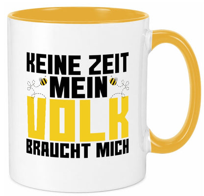 Mein Volk braucht mich | Bienenvolk Imker Honigmacher lustig Humor Geschenkidee Tasse