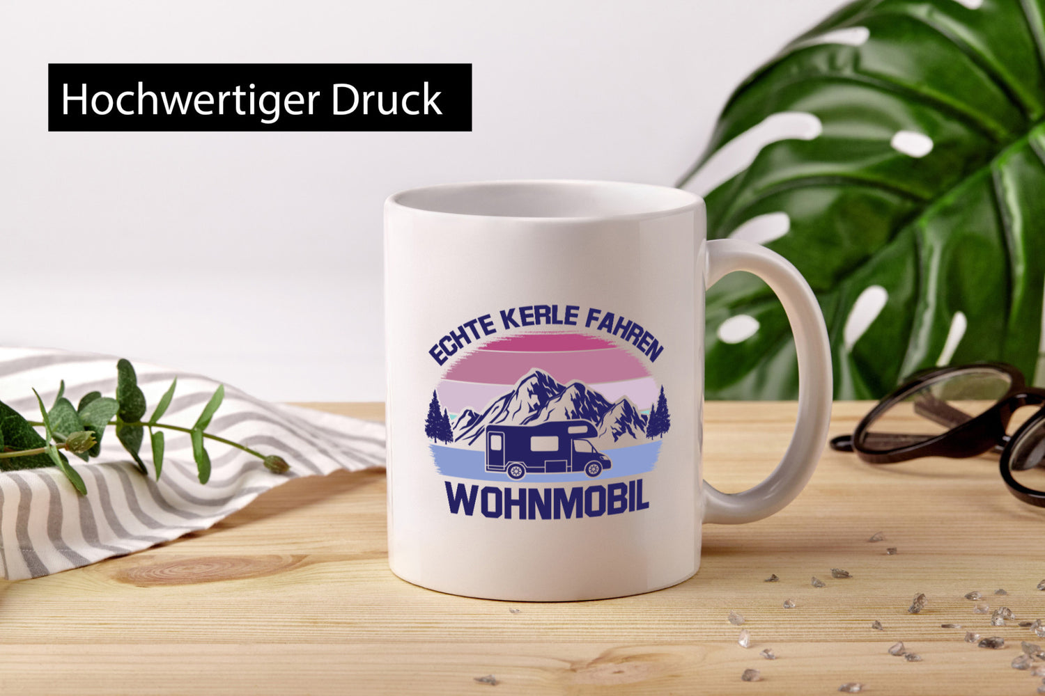 Echte Kerle fahren Wohnmobil | Berglandschaft lustiger Spruch Geschenk Humor