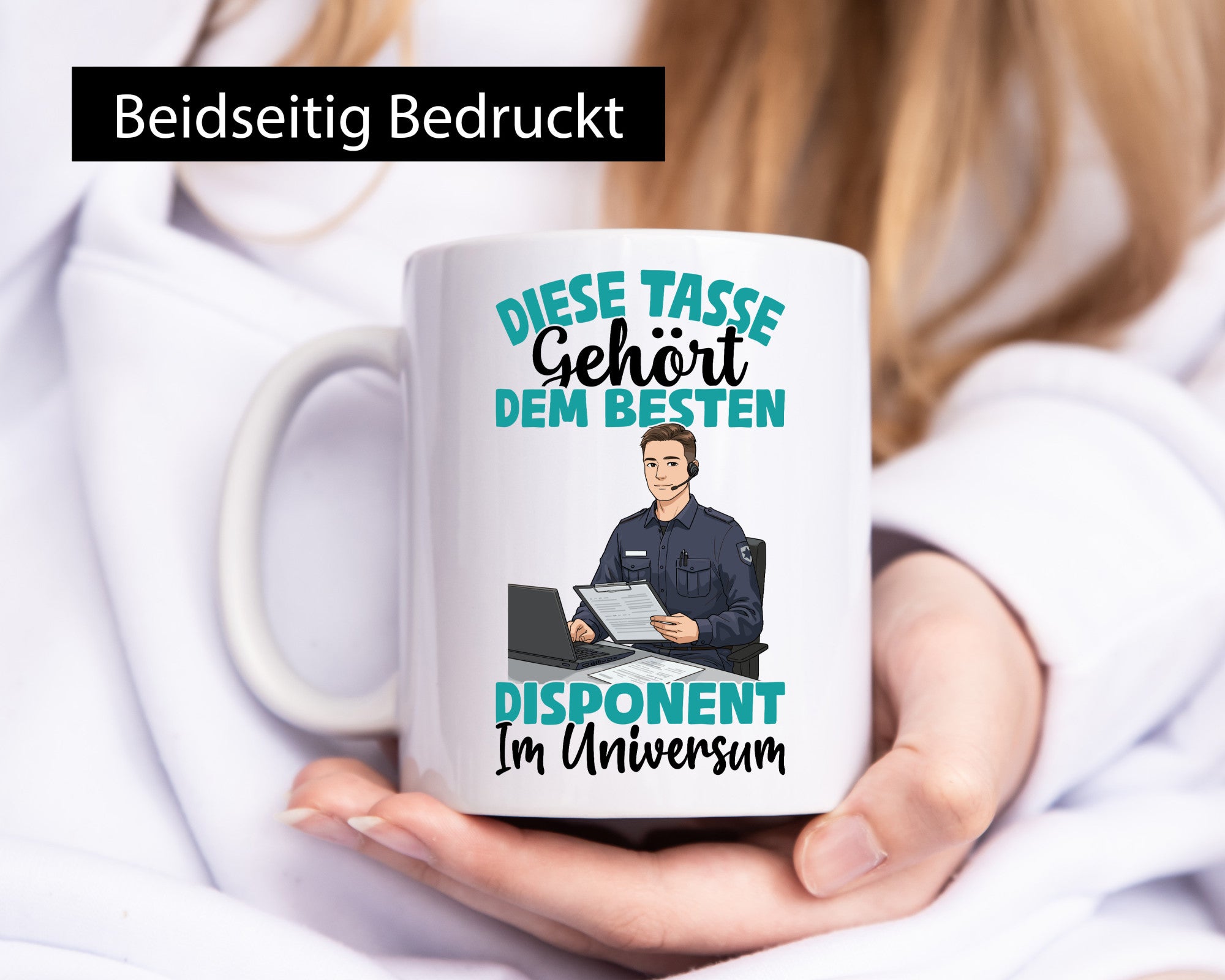 Im Universum: Disponent | Zuteiler Humor Geschenkidee Tasse