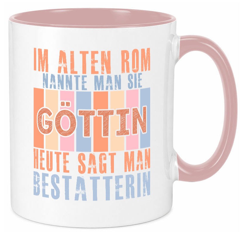 Heute sagt man: Bestatterin | Bestattung Totengräberin lustig Humor Tasse