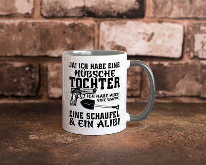 Hübsche Tochter Geschenk Familie Geschenkidee lustiger Spruch Tasse