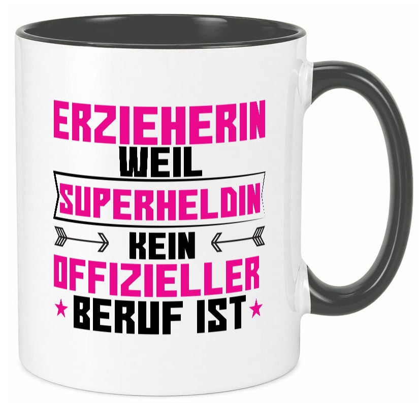Superheldin Erzieherin | Pädagogin Schule Geschenkidee Humor Tasse
