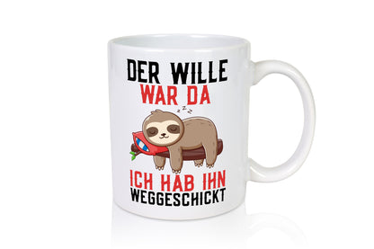 Der Wille war da | Faultier Arbeit Kollegen Comic Humor Büro Geschenkidee Tasse