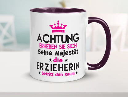 Seine Majestät Erzieherin | Pädagogin Schule Humor Geschenkidee Tasse