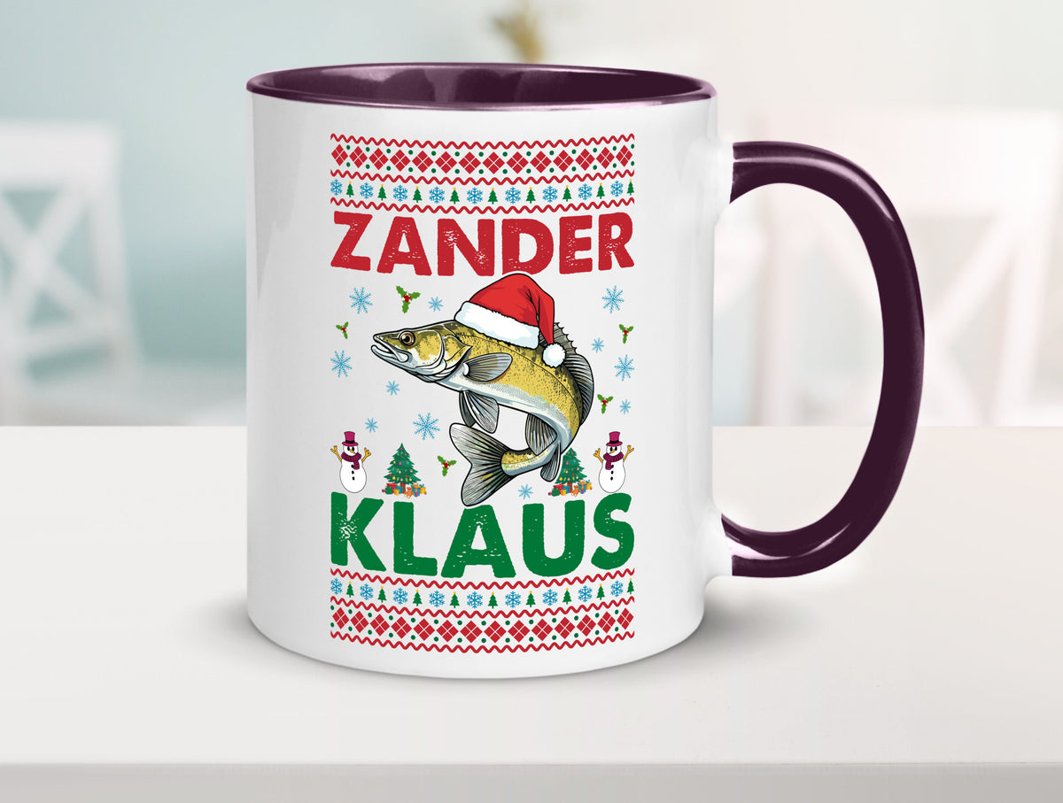 Zander Klaus | Ugly Christmas Angler Angeln v2 Geschenk Humor Geschenkidee Tasse