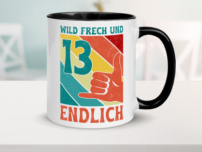 13. Geburtstag | 13 Jahre Wild und Frech Humor Geschenkidee Tasse
