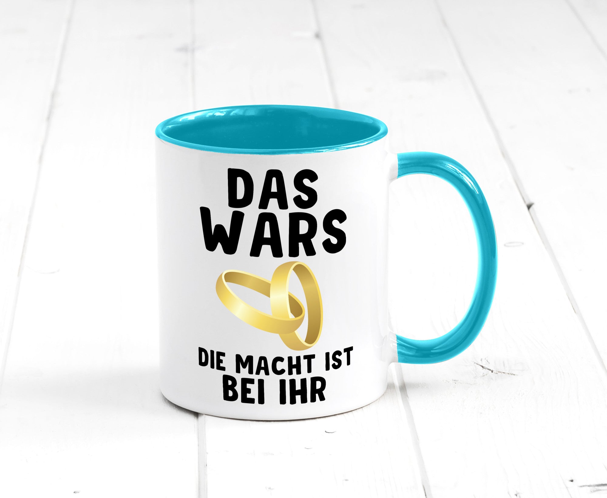 Die macht ist bei ihr | Hochzeit Tasse Ehemann Ehe Geschenk Humor Geschenkidee