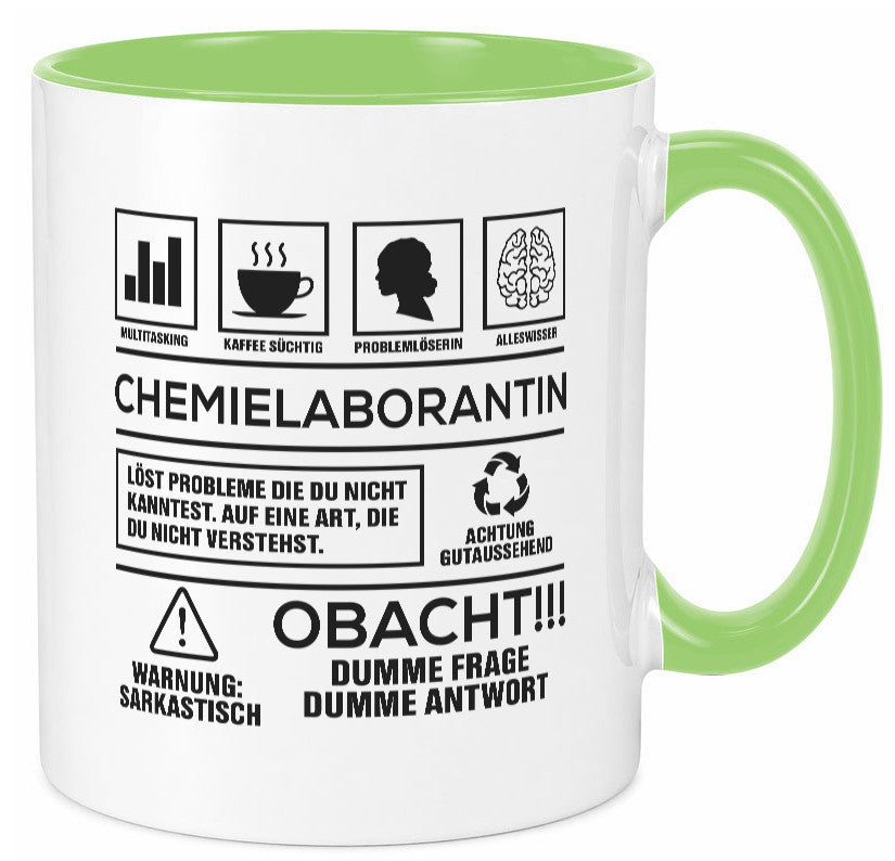 Achtung Probleme Chemielaborantin | Laborantin Chemie Geschenk Humor