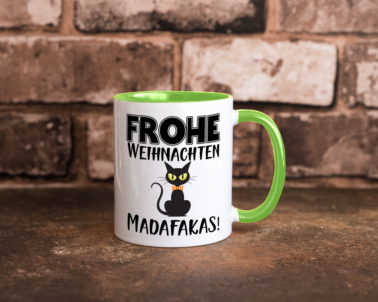 Frohe Weihnachten Madafakas! | Katze Tasse Vintage lustiger Spruch Geschenk