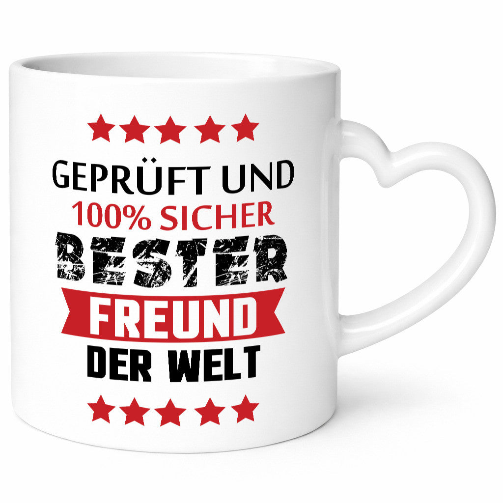 Geprüft &amp; Sicher bester Freund | Freundschaft lustiger Spruch Geschenk Humor