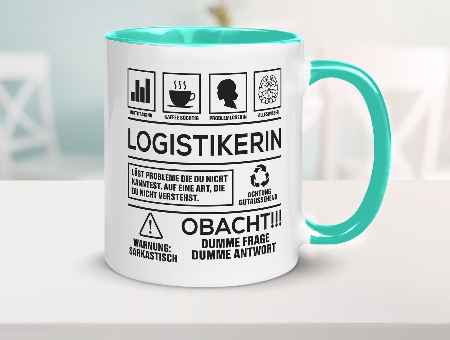 Achtung Probleme Logistikerin | Logistik lustiger Spruch Geschenk Humor