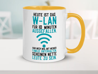 10 Minuten W-Lan Ausfall | Nerd Computer PC Gamer lustig Humor Geschenkidee Tasse