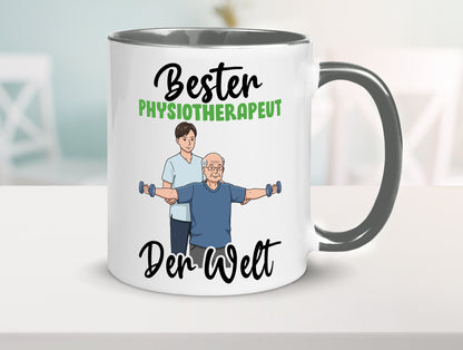 Bester Physiotherapeut v3 Geschenk Humor Geschenkidee lustiger Spruch Tasse