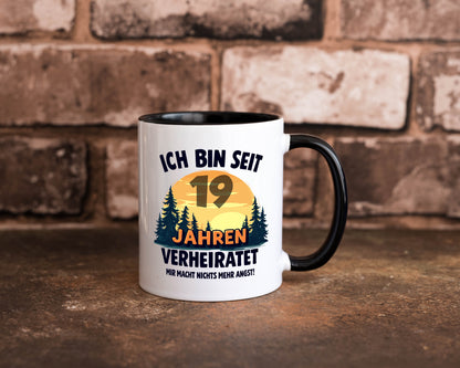 Ich bin Verheiratet | 19. Hochzeitstag Ehepaar v2 Geschenkidee Humor Tasse