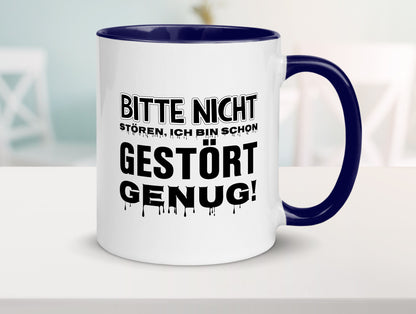 Ich bin schon gestört lustiger Spruch Geschenk Humor Geschenkidee Tasse