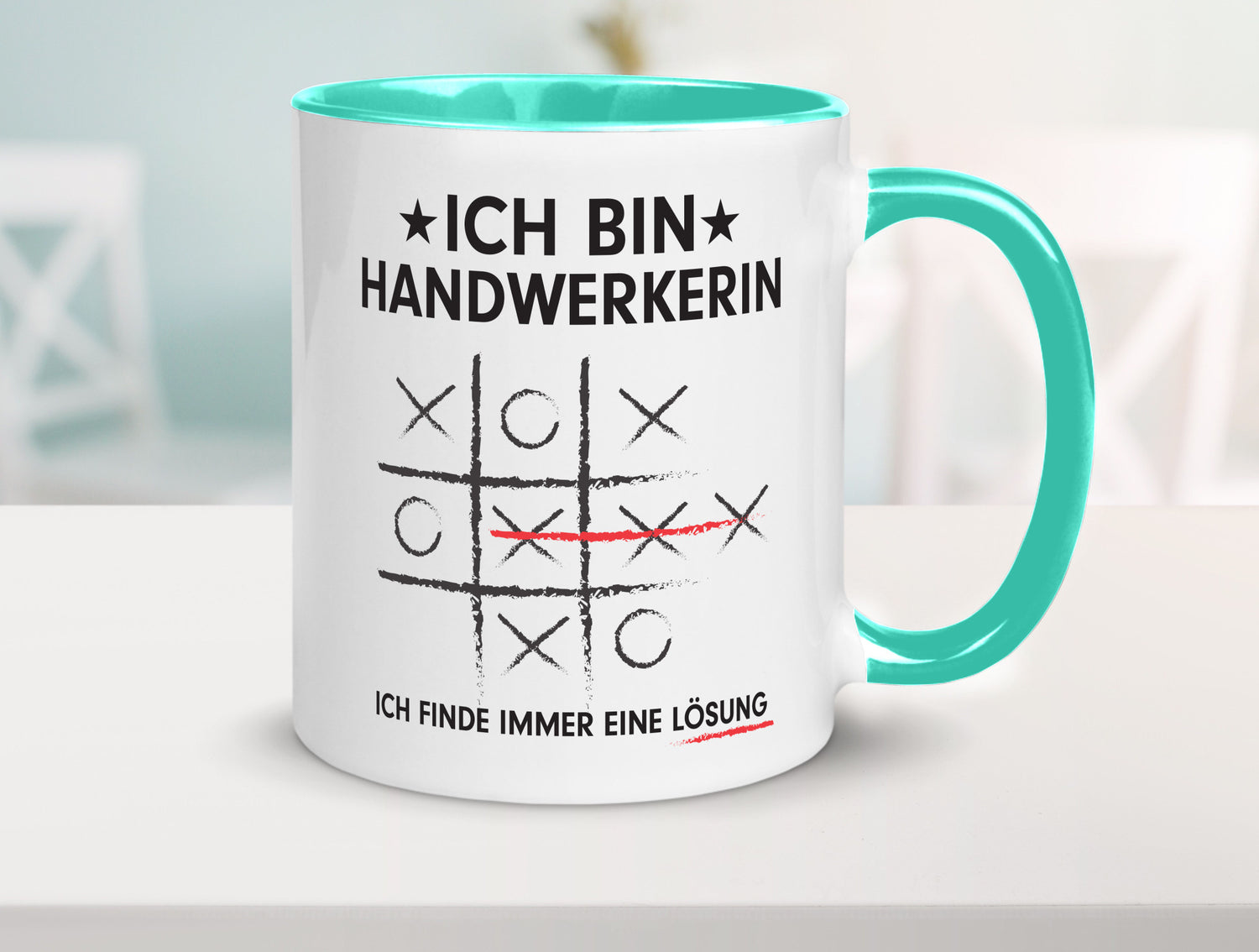 Löse Probleme: Handwerkerin | Handwerkerinnen Humor Geschenkidee Tasse