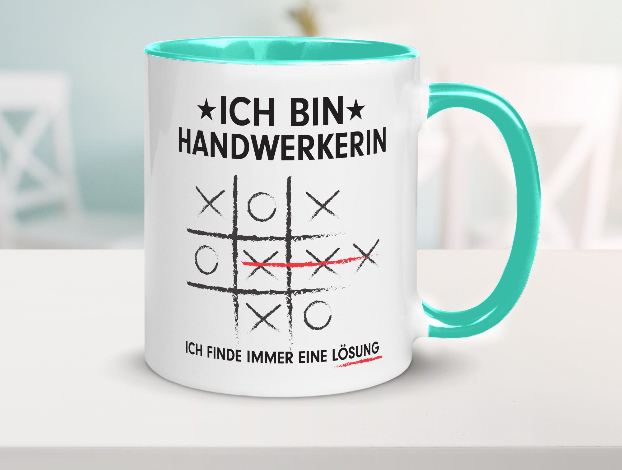 Löse Probleme: Handwerkerin | Handwerkerinnen Humor Geschenkidee Tasse