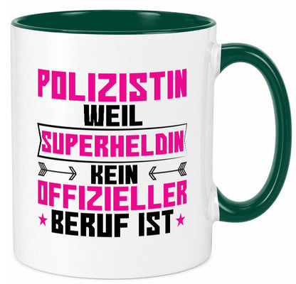 Superheldin Polizistin | Beruf Polizei Humor Arbeit Kollegen Büro Geschenkidee Tasse