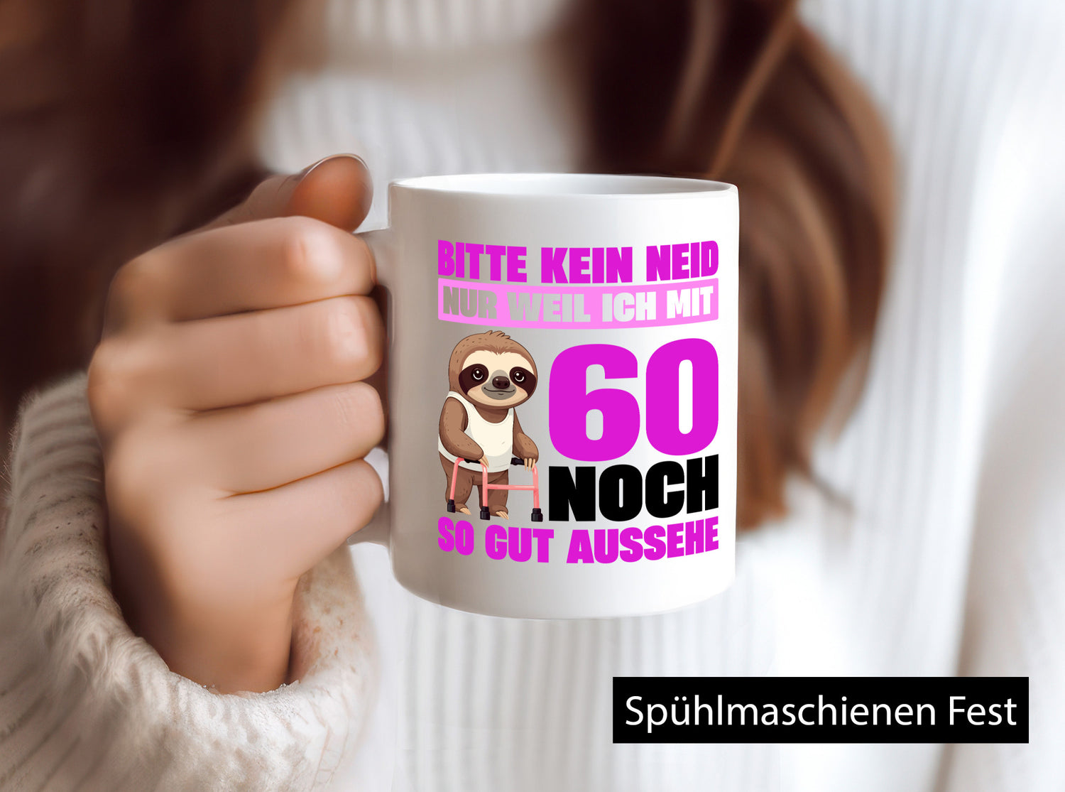 60. Geburtstag | Bitte kein neid Faultier 60 Jahre v2 Geschenk Geschenkidee