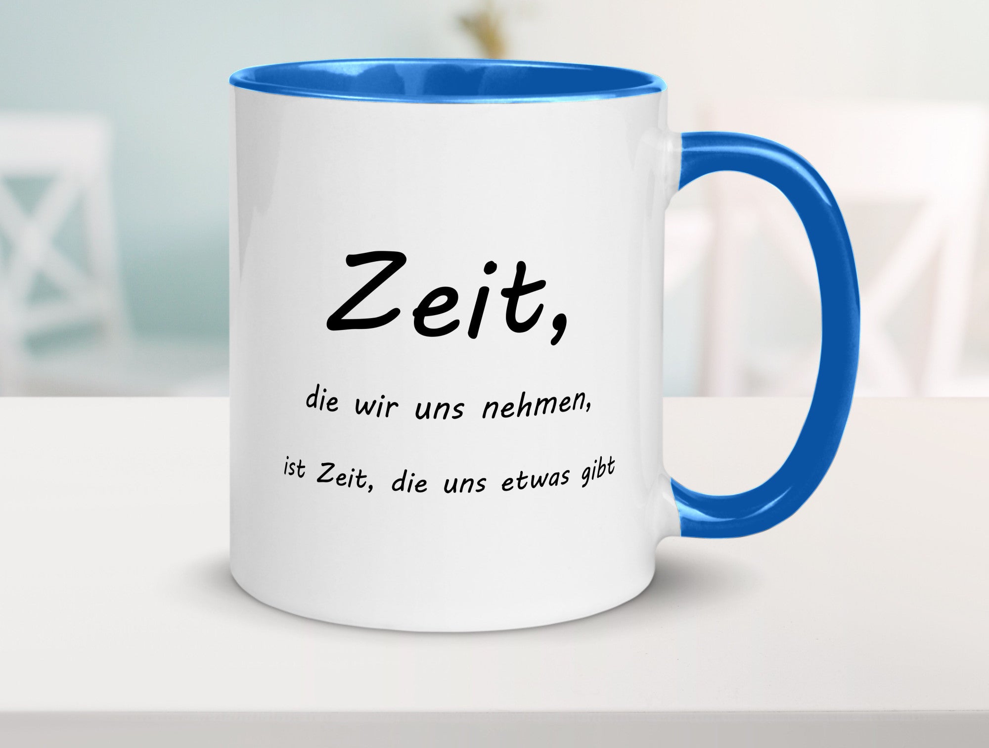 Zeit die wir uns nehmen ist etwas gibt Humor Geschenkidee Tasse
