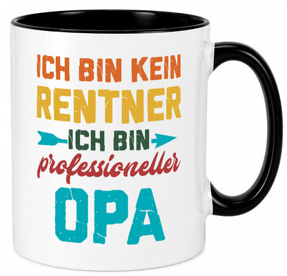Ich bin Professioneller Opa | Rentner Großvater Geschenkidee Familie Humor Tasse