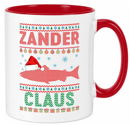 Zander Claus | Weihnachten Ugly Christmas Angler v2 Geschenkidee Humor Tasse