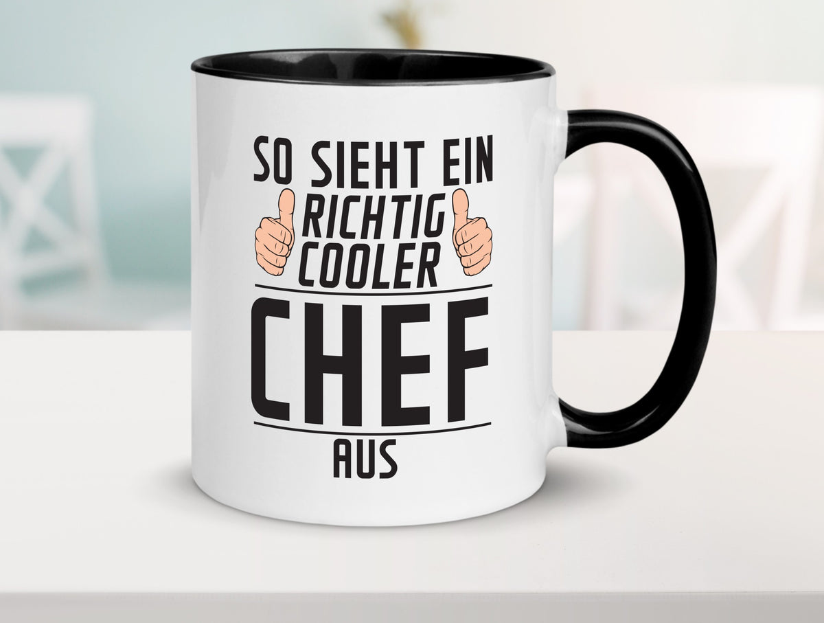 Richtig Cooler Chef | Führungskraft Vorgesetzter lustig Arbeit Kollegen Büro Tasse