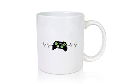 Controller Herzschlag | Heartbeat Gamer lustig Humor Geschenkidee Geschenk Tasse