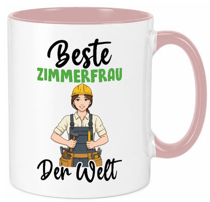 Beste Zimmerfrau| Holzbau | Handwerkerin v2 Geschenk Humor Geschenkidee