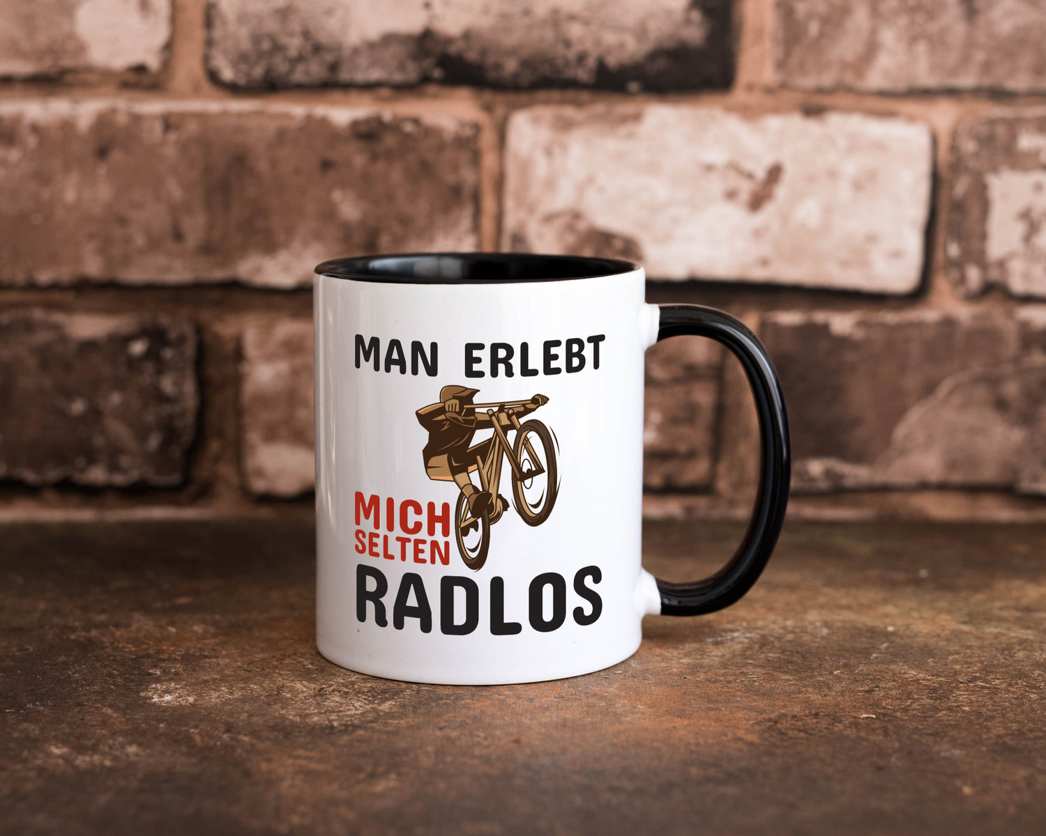 Selten Radlos | Spruchtasse Fahrrad Männer Humor lustiger Spruch Geschenk