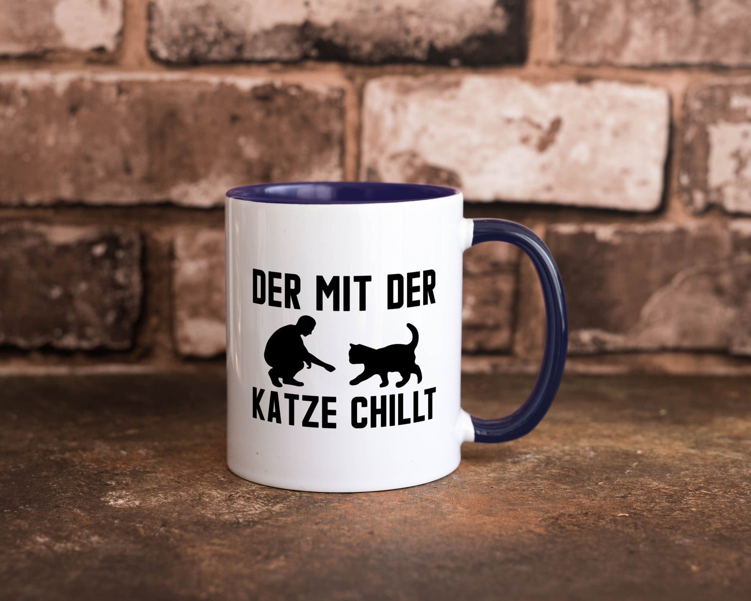Mit der Katze | Chillen Katzenliebhaber Tierfreund lustiger Spruch Geschenk