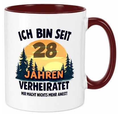 Ich bin Verheiratet | 28. Hochzeitstag Ehepaar v2 lustiger Spruch Geschenk