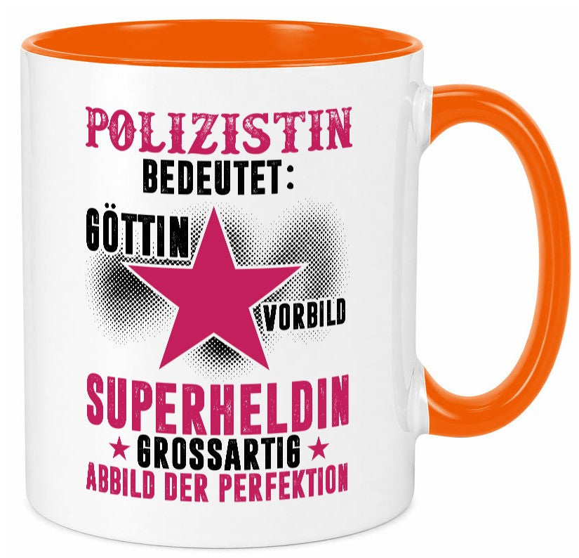 Bedeutung von Polizistin | Beruf Polizei Geschenkidee Arbeit Kollegen Büro Tasse