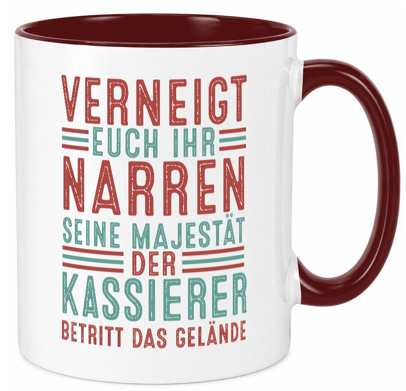 Verneigt euch: Kassierer lustig Humor Geschenkidee Geschenk Tasse