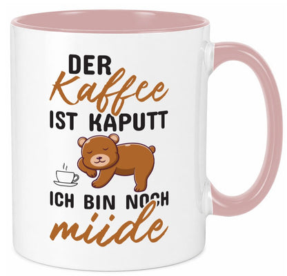Kaffee ist kaputt | Morgenmuffel müde Bär lustig Humor Geschenkidee Tasse