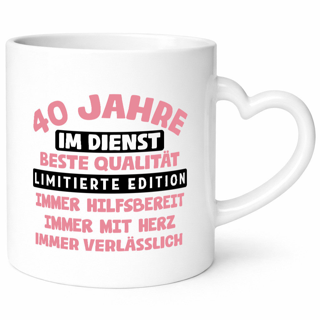 40 Jahre im Dienst | Jubiläum Arbeit v11 Humor Kollegen Büro Geschenkidee Tasse