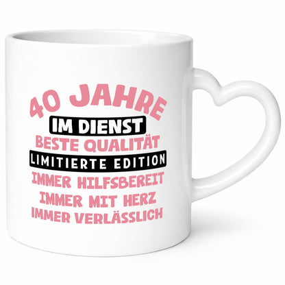 40 Jahre im Dienst | Jubiläum Arbeit v11 Humor Kollegen Büro Geschenkidee Tasse