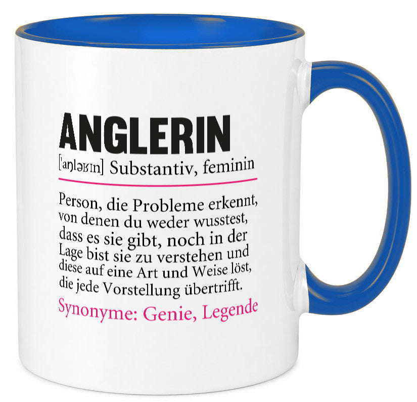Anglerin | Spruch Angeln Fischerin Beruf Humor Arbeit Kollegen Büro