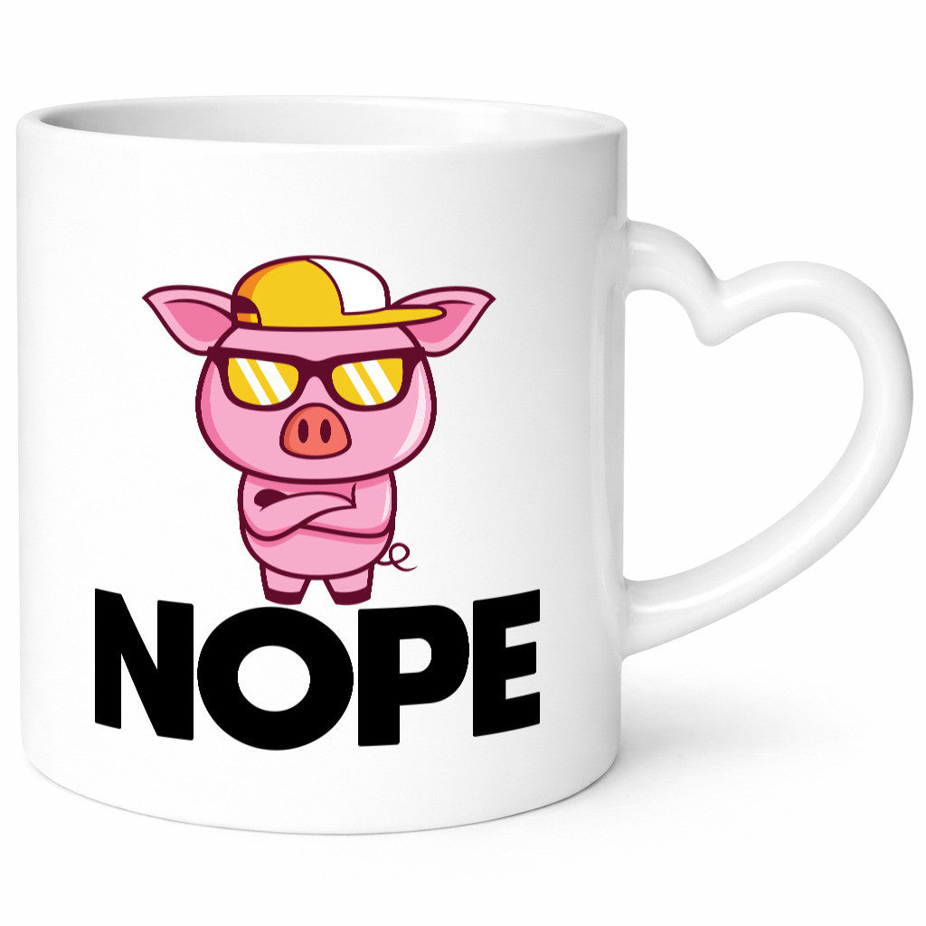 Nope | Schwein Cooles lustiger Spruch Geschenk Humor Geschenkidee Tasse