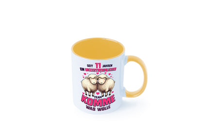 11 Jahre Verheiratet | ein Team Ehepaar v2 Humor Geschenkidee Tasse