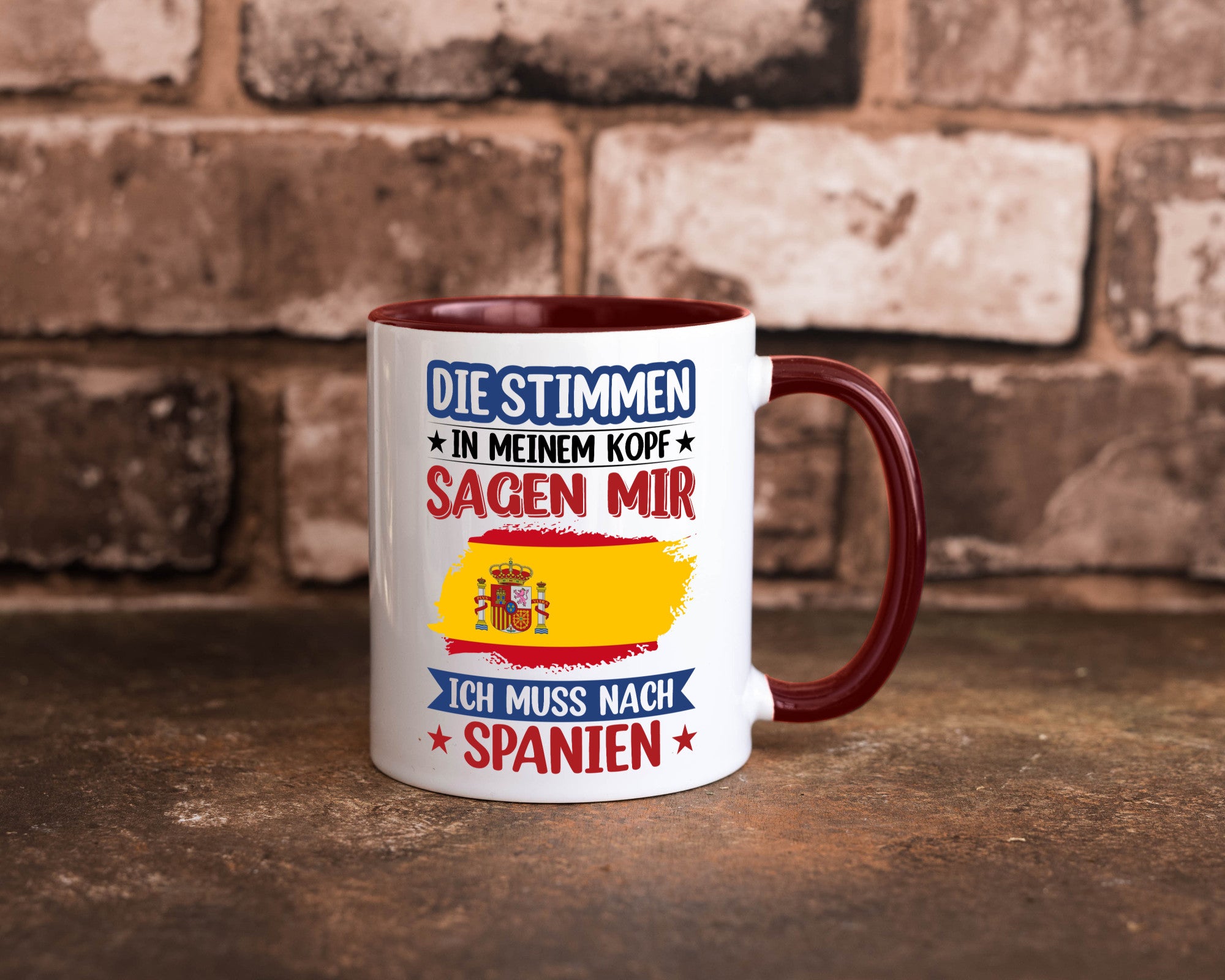 Spanien | Urlaub Stimmen in meinem Kopf Traumland v2 lustiger Spruch Geschenk