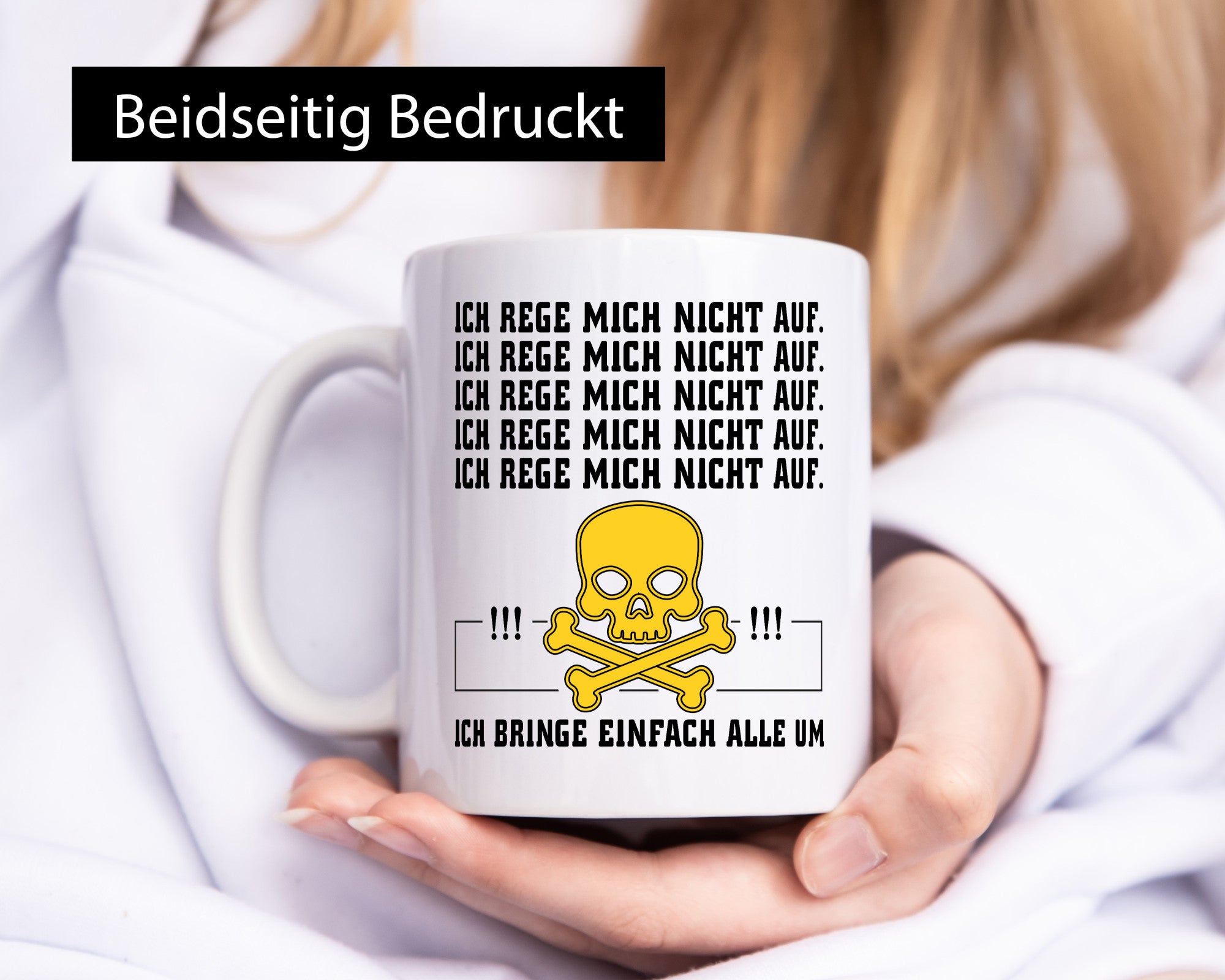 Ich reg mich nicht auf lustig Humor Geschenkidee Geschenk Tasse